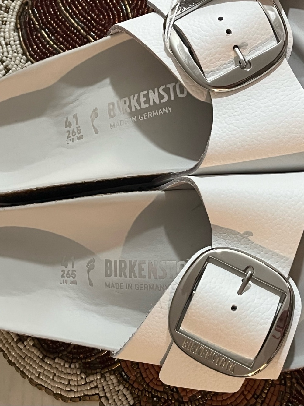 Birkenstock Madrid Big Buckle Sandals White - Picture 2 of 6